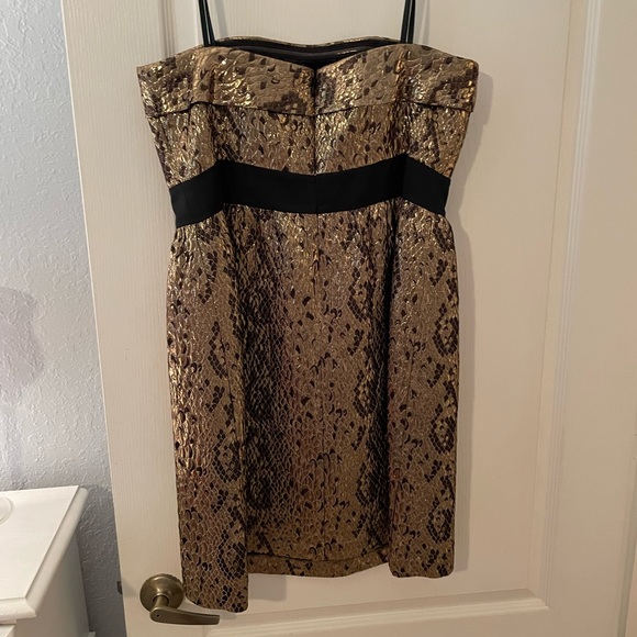 Gold Snakeskin Dress (Convertible Strap/less) - Picture 2 of 6